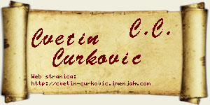 Cvetin Ćurković vizit kartica